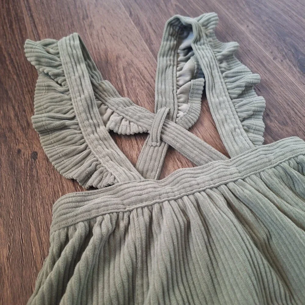 💙 Wonder Nation Girls Soft Thick Corduroy Overall Dress Size 4T Fall Winter Cla